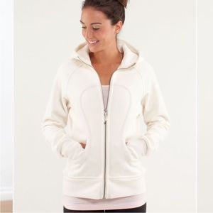 Lululemon cream scuba hoodie